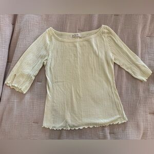 Free People Tee - M, Banana Cream